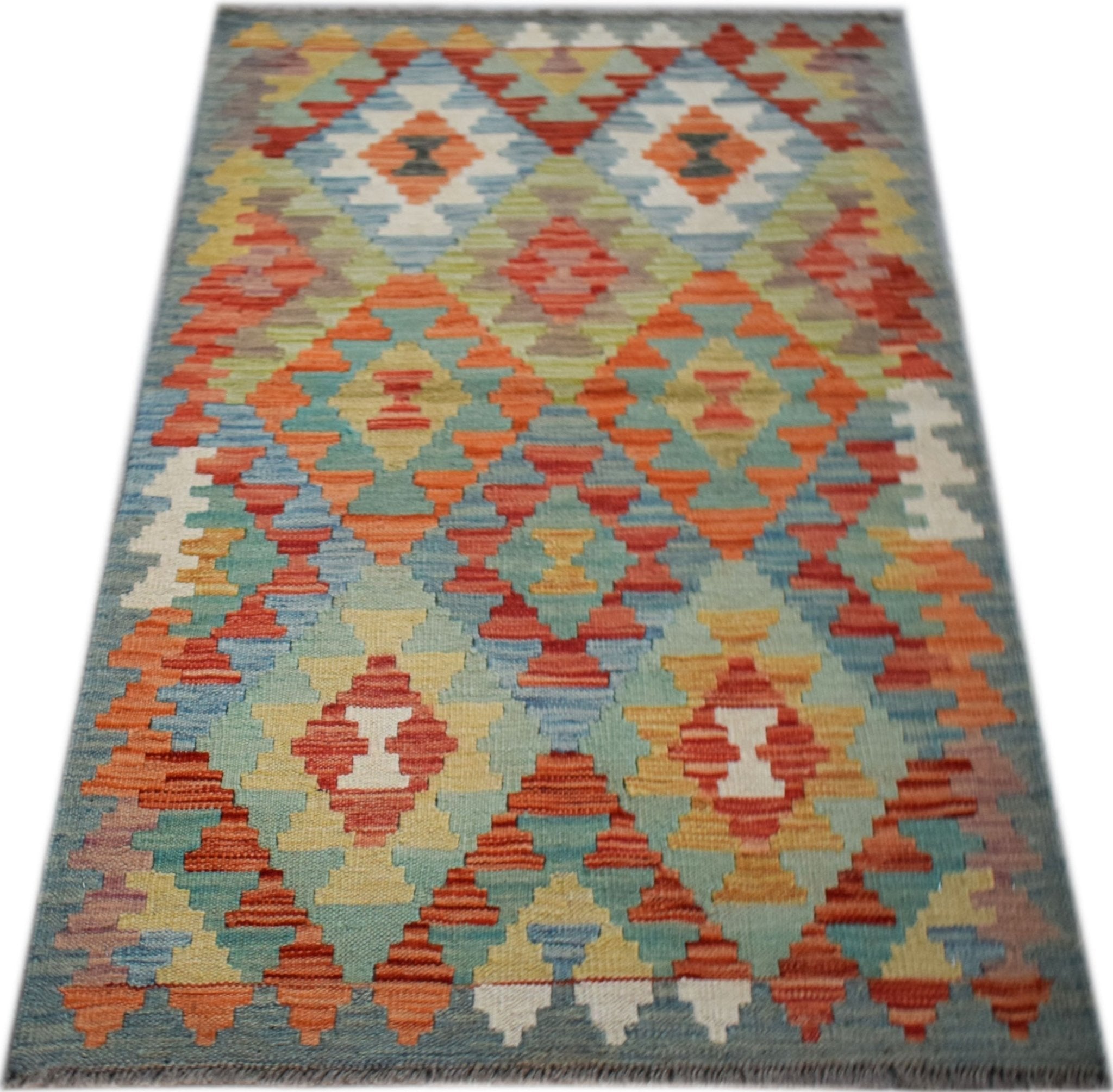 Handmade Afghan Maimana Kilim | 129 x 86 cm | 4'3" x 2'10" - Najaf Rugs & Textile