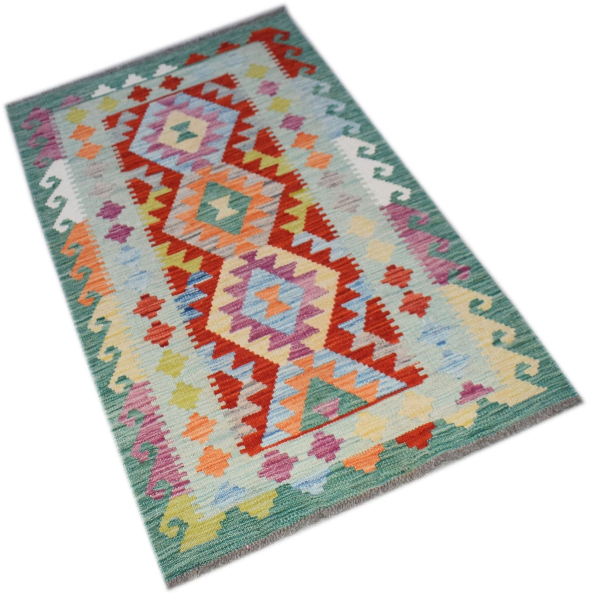 Handmade Afghan Maimana Kilim | 130 x 77 cm | 4'3" x 2'3" - Najaf Rugs & Textile