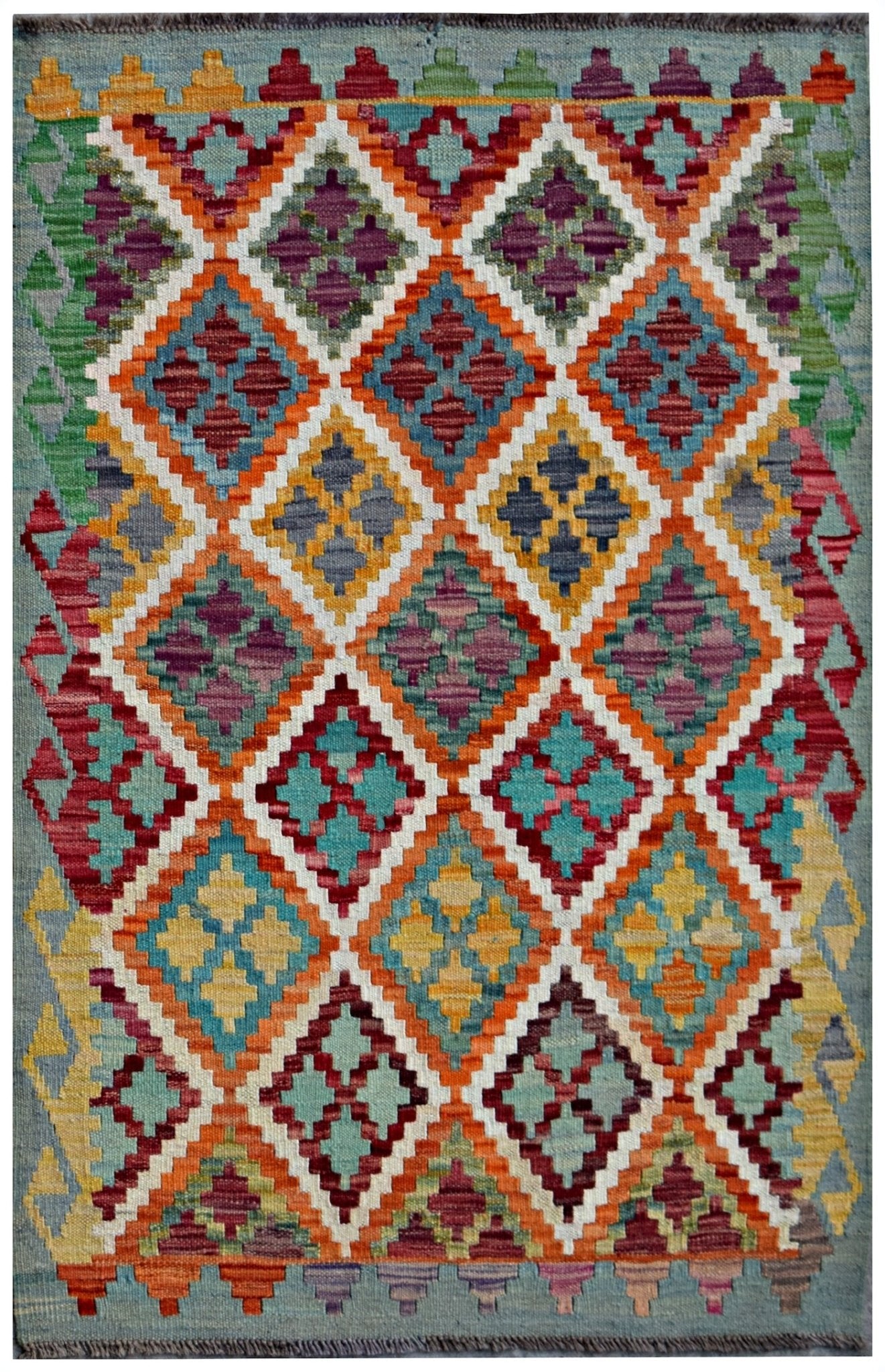 Handmade Afghan Maimana Kilim | 130 x 84 cm | 4'3" x 2'9" - Najaf Rugs & Textile