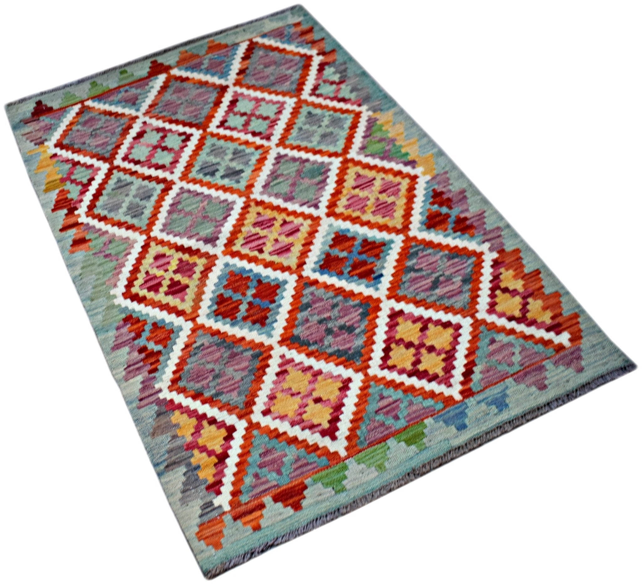 Handmade Afghan Maimana Kilim | 130 x 87 cm | 4'3" x 2'10" - Najaf Rugs & Textile