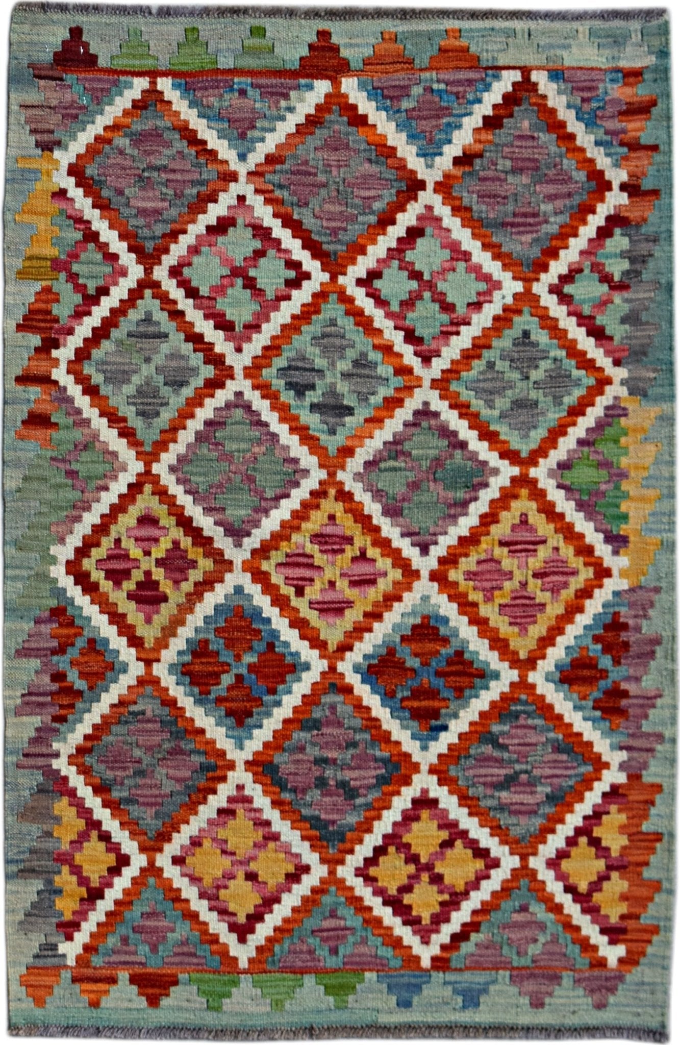 Handmade Afghan Maimana Kilim | 130 x 87 cm | 4'3" x 2'10" - Najaf Rugs & Textile