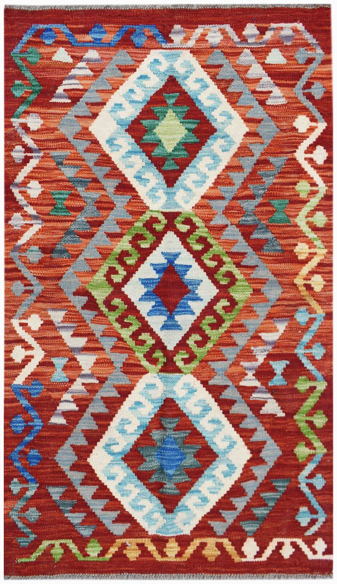 Handmade Afghan Maimana Kilim | 131 x 79 cm | 4'4" x 2'7" - Najaf Rugs & Textile