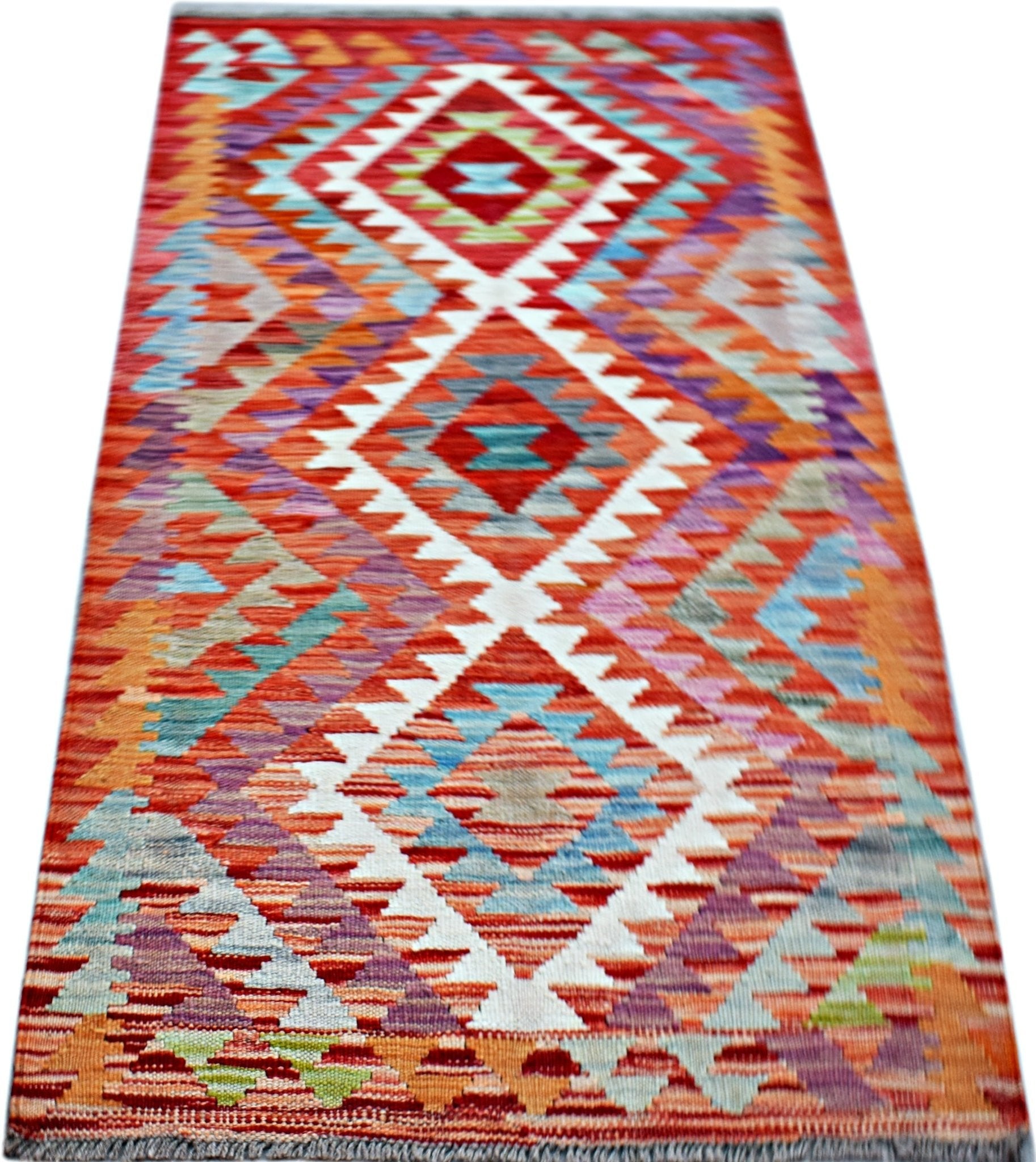 Handmade Afghan Maimana Kilim | 132 x 78 cm | 4'4" x 2'7" - Najaf Rugs & Textile