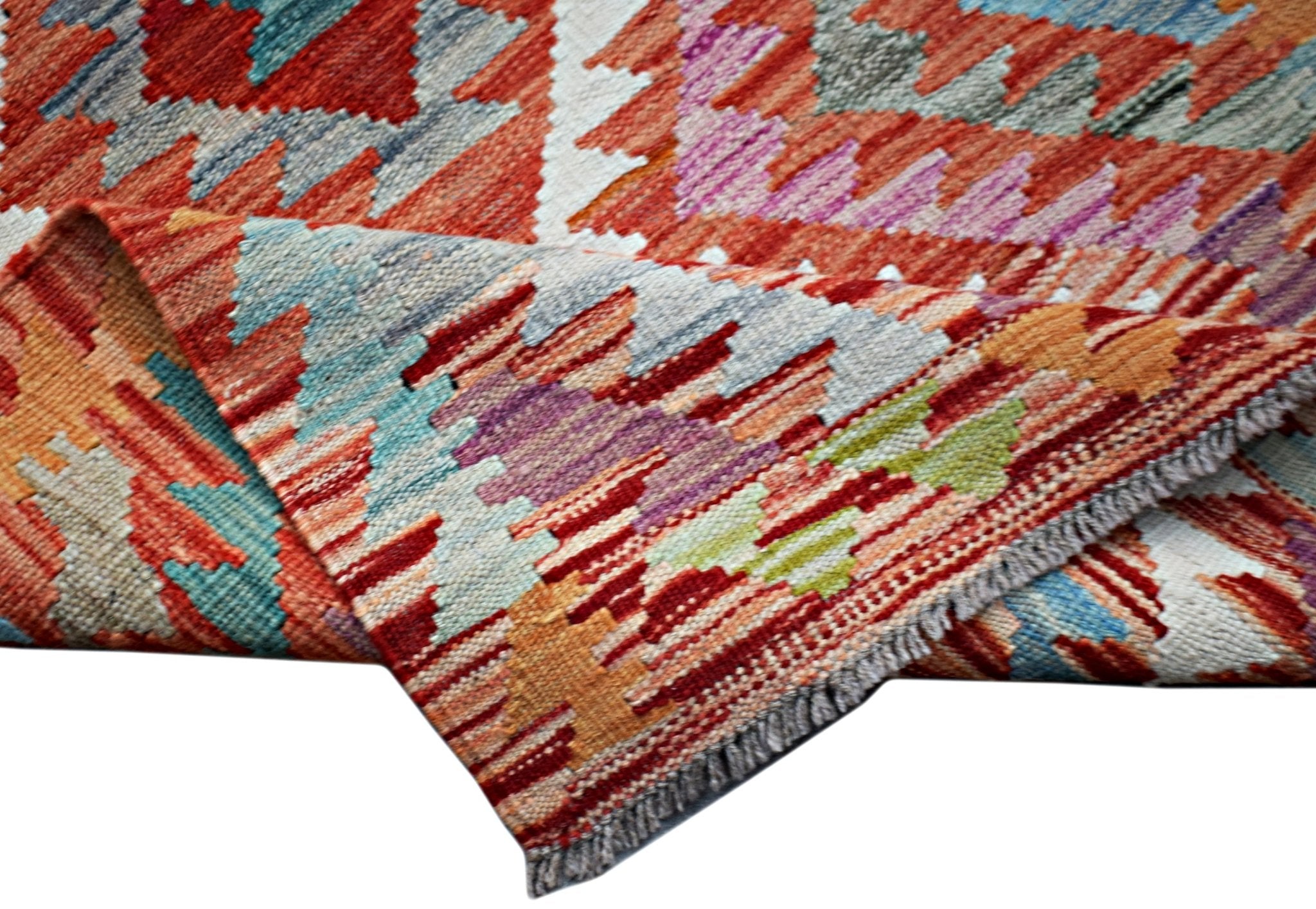 Handmade Afghan Maimana Kilim | 132 x 78 cm | 4'4" x 2'7" - Najaf Rugs & Textile