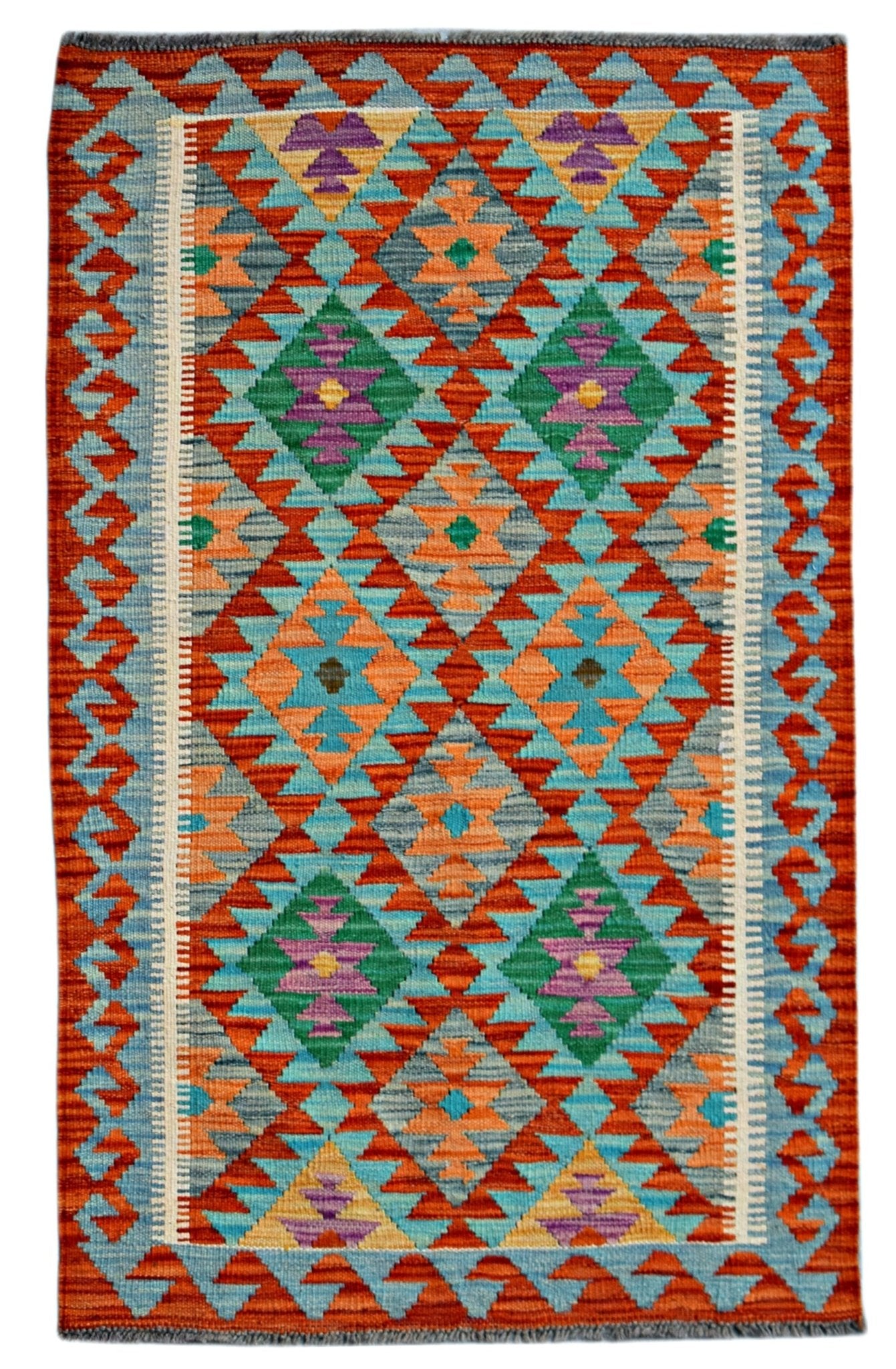 Handmade Afghan Maimana Kilim | 132 x 82 cm | 4'2" x 2'8" - Najaf Rugs & Textile