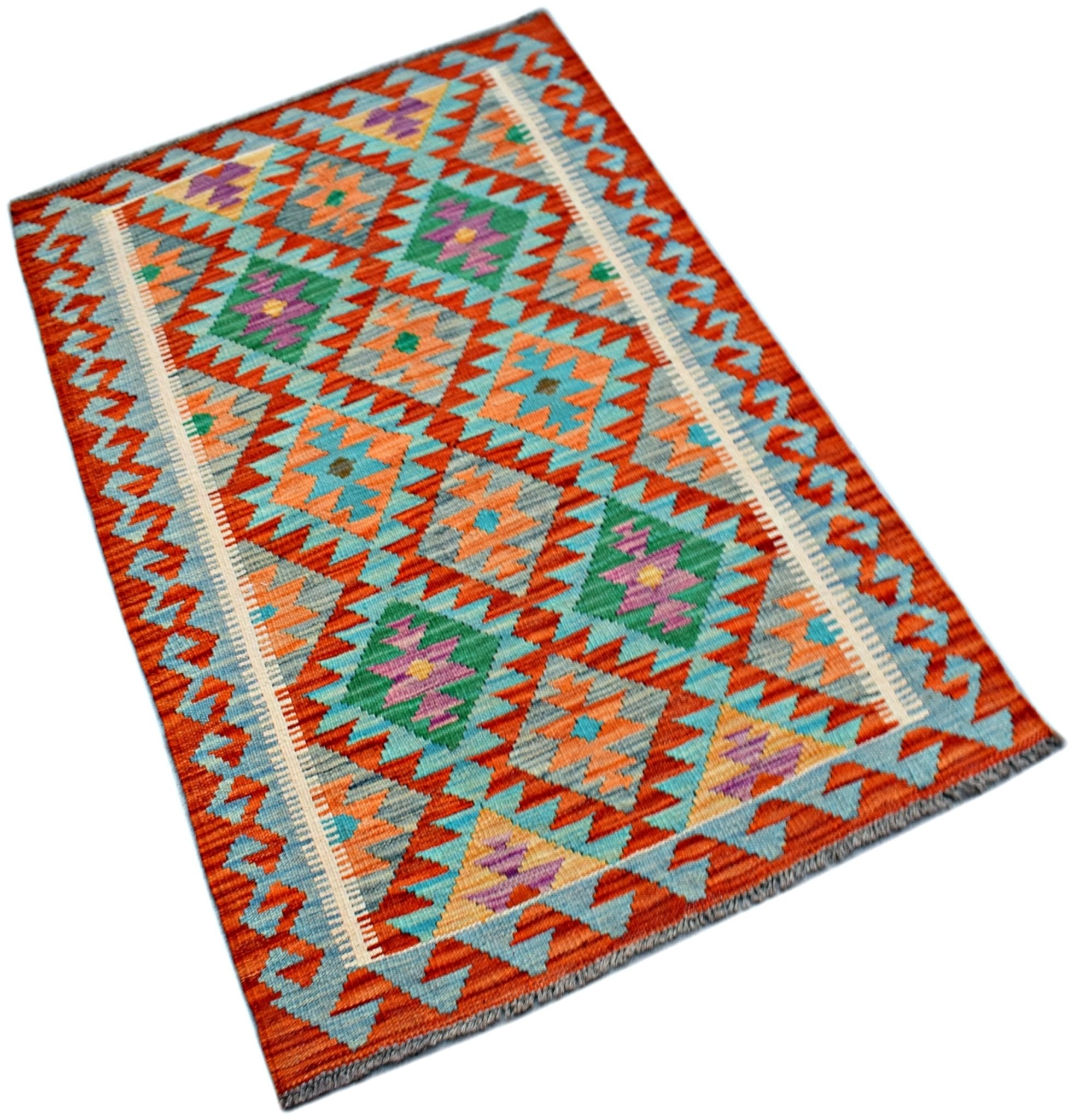 Handmade Afghan Maimana Kilim | 132 x 82 cm | 4'2" x 2'8" - Najaf Rugs & Textile