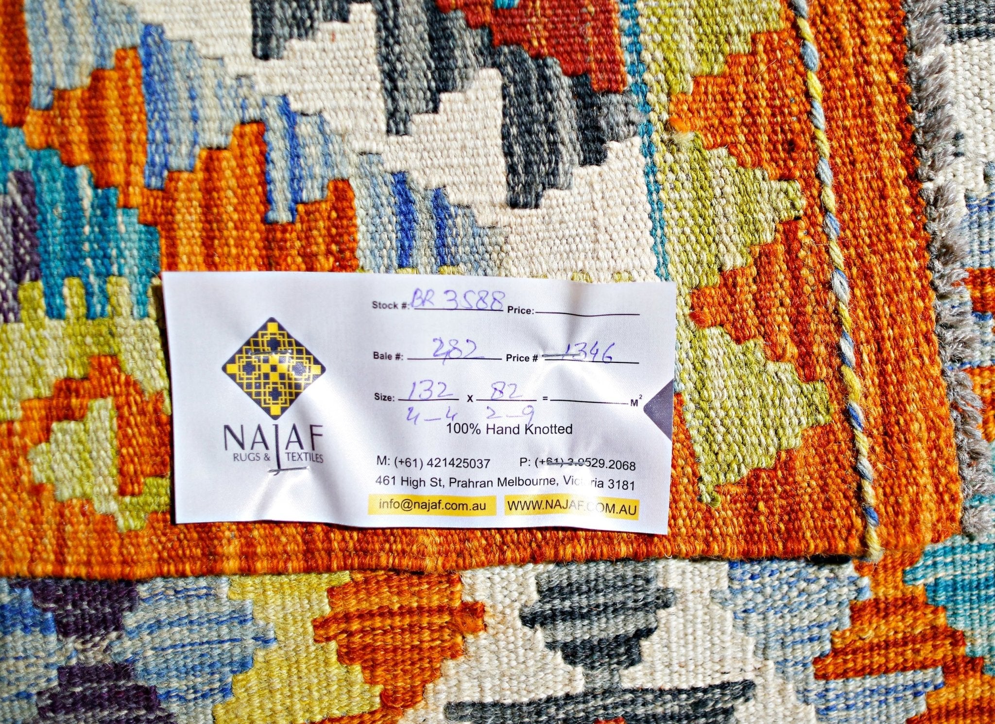 Handmade Afghan Maimana Kilim | 132 x 82 cm | 4'4" x 2'9" - Najaf Rugs & Textile