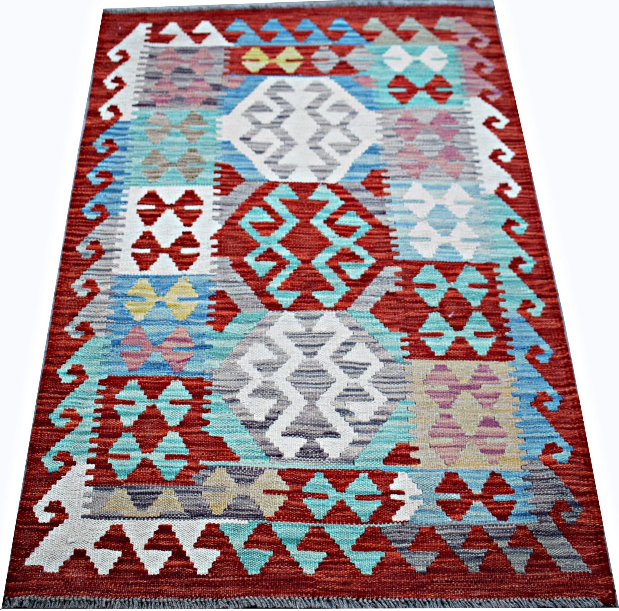 Handmade Afghan Maimana Kilim | 132 x 85 cm | 4'4" x 2'10" - Najaf Rugs & Textile