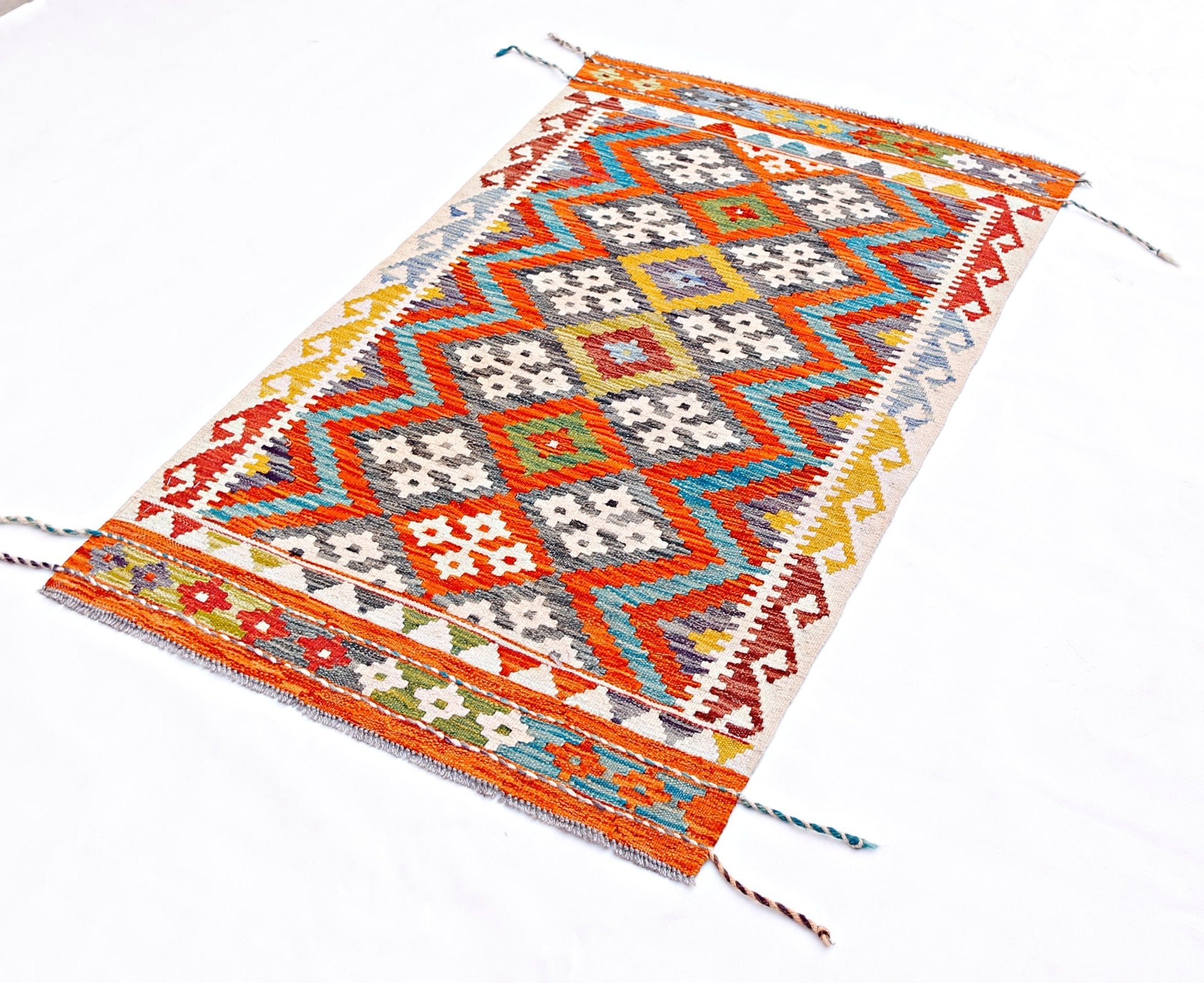 Handmade Afghan Maimana Kilim | 134 x 82 cm | 4'5" x 2'9" - Najaf Rugs & Textile