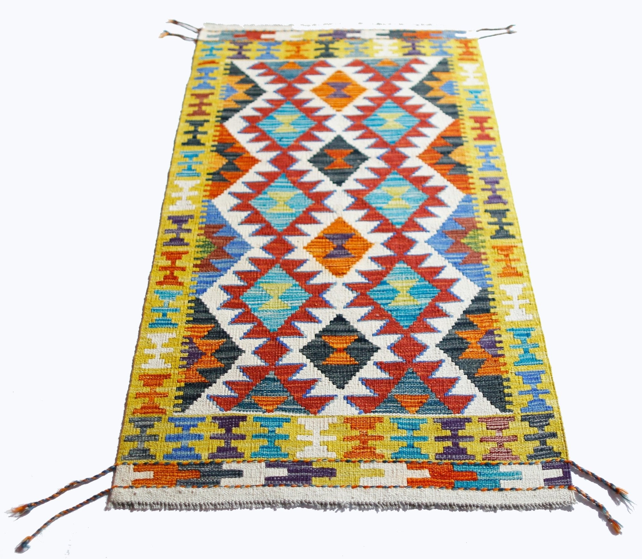 Handmade Afghan Maimana Kilim | 136 x 81 cm | 4'6" x 2'8" - Najaf Rugs & Textile