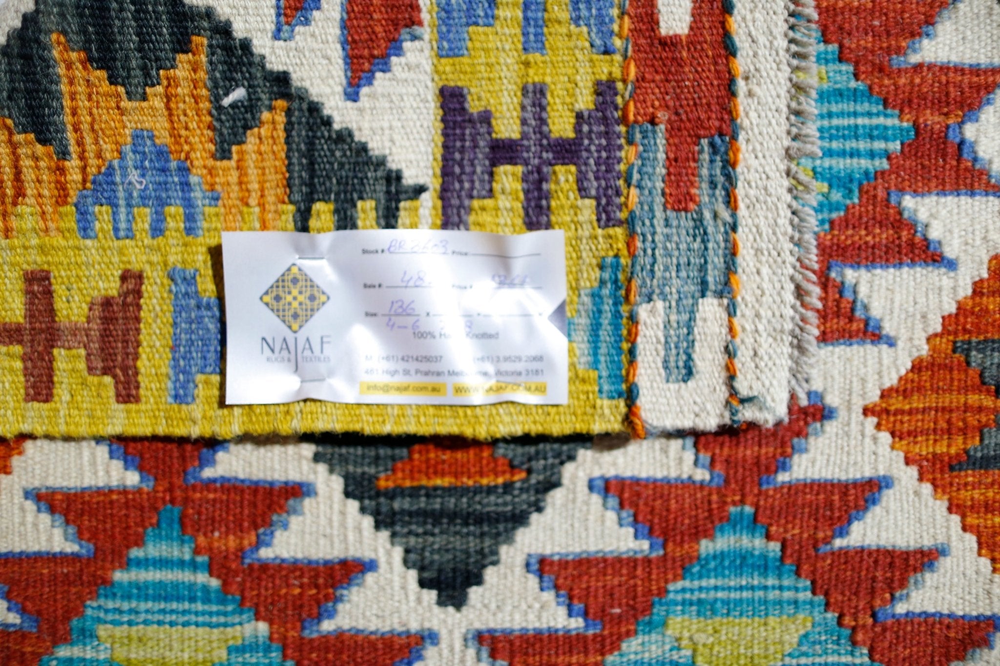 Handmade Afghan Maimana Kilim | 136 x 81 cm | 4'6" x 2'8" - Najaf Rugs & Textile