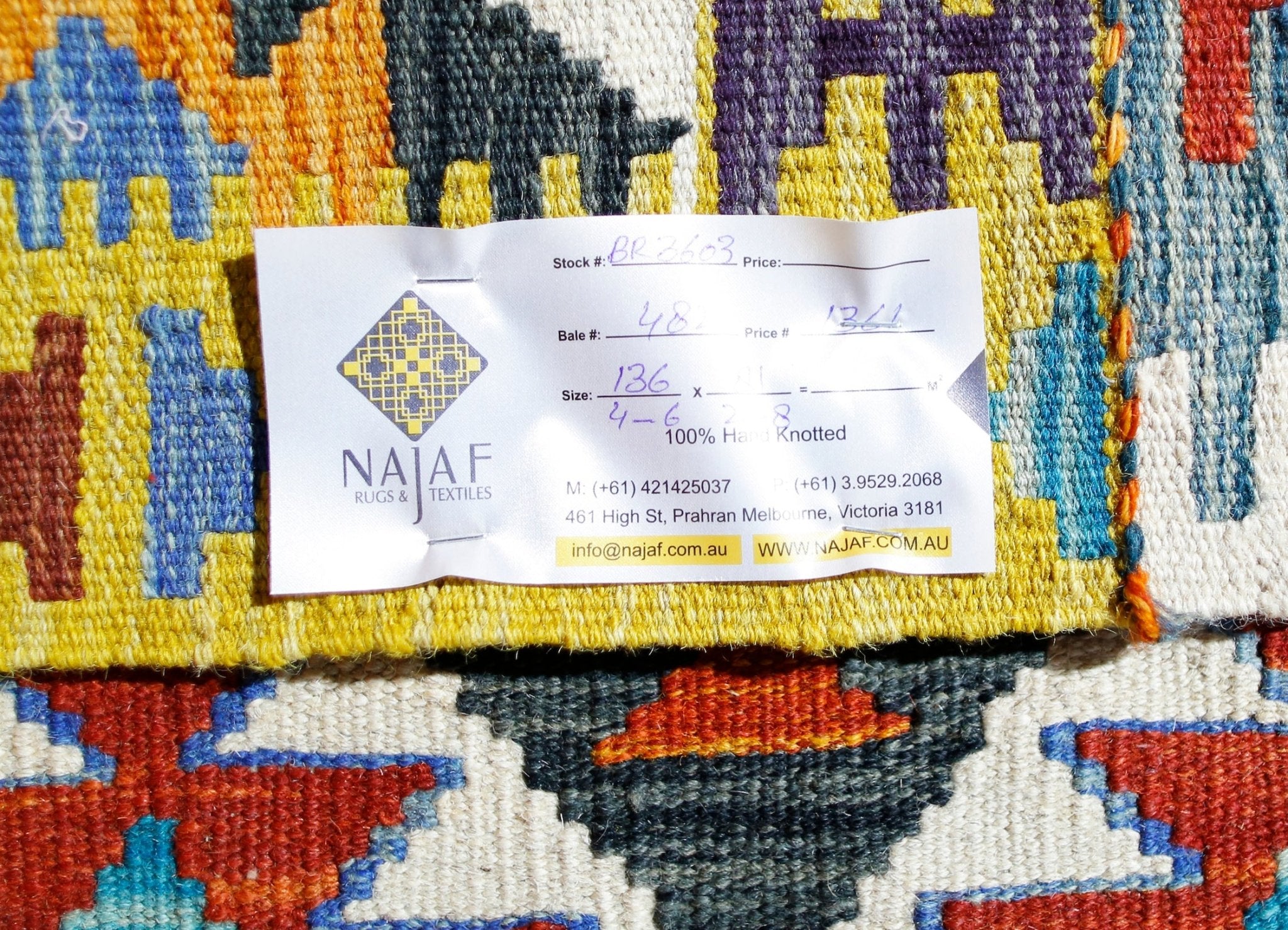 Handmade Afghan Maimana Kilim | 136 x 81 cm | 4'6" x 2'8" - Najaf Rugs & Textile