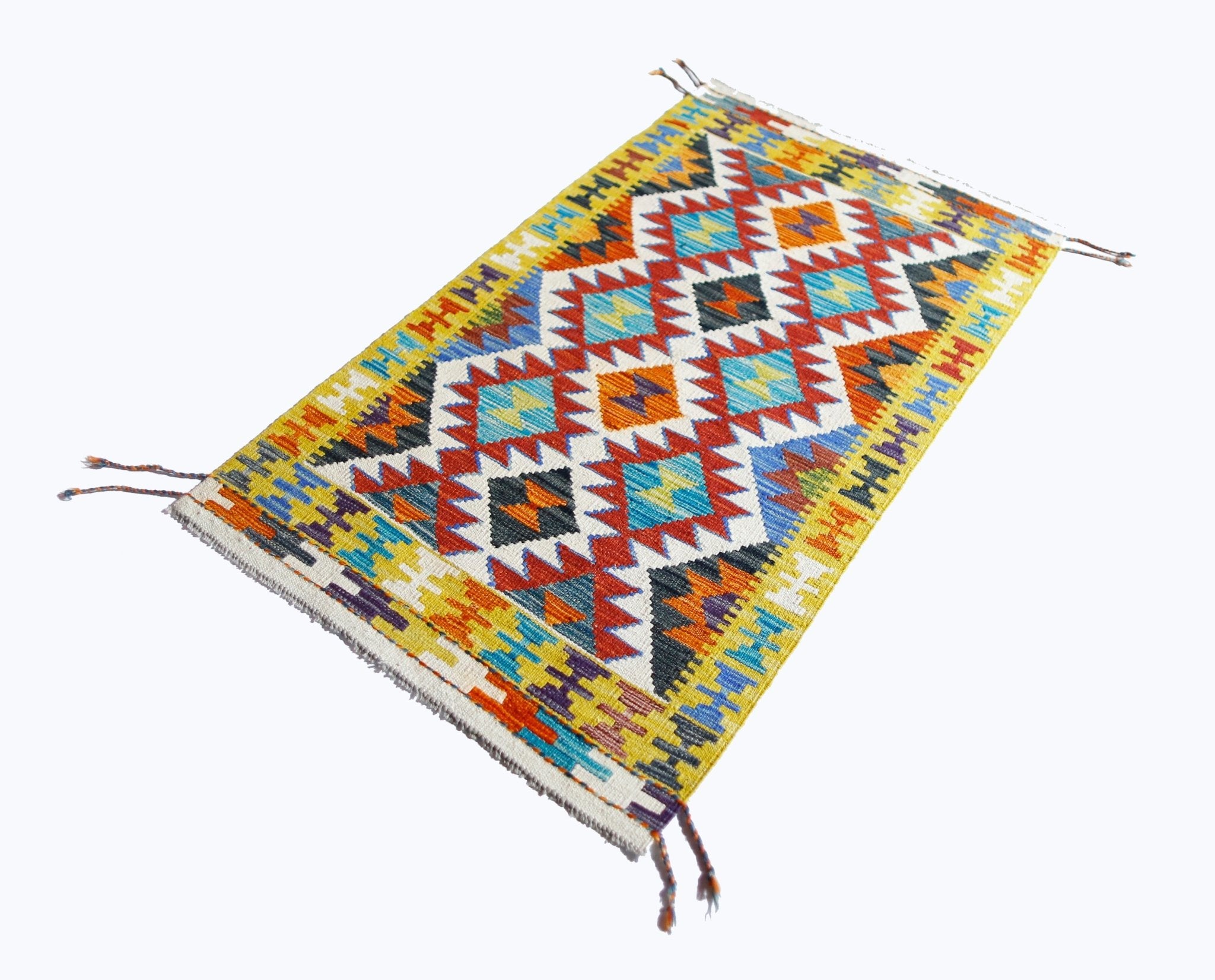 Handmade Afghan Maimana Kilim | 136 x 81 cm | 4'6" x 2'8" - Najaf Rugs & Textile