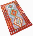 Handmade Afghan Maimana Kilim | 138 x 77 cm | 4'6" x 2'6" - Najaf Rugs & Textile