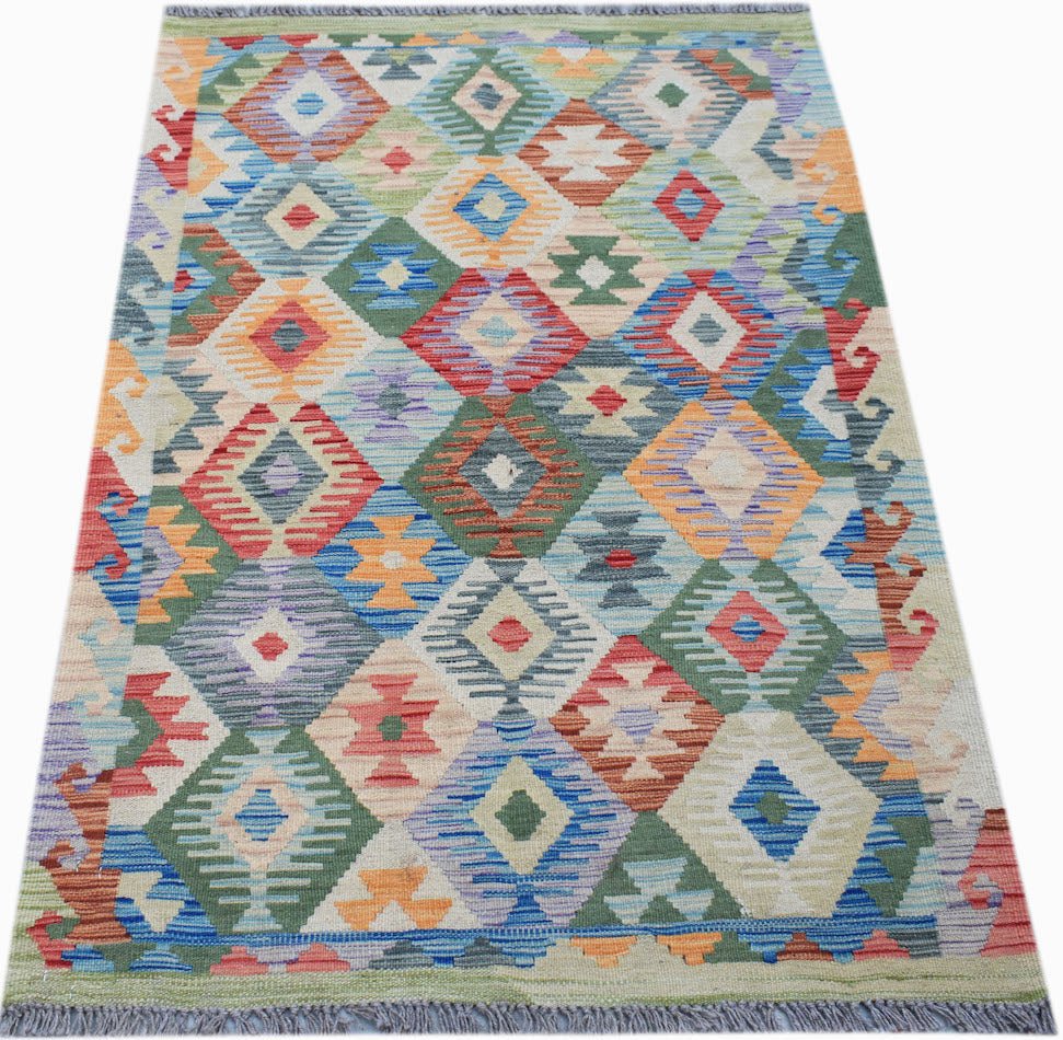 Handmade Afghan Maimana Kilim | 142 x 99 cm | 4'8" x 3'3" - Najaf Rugs & Textile