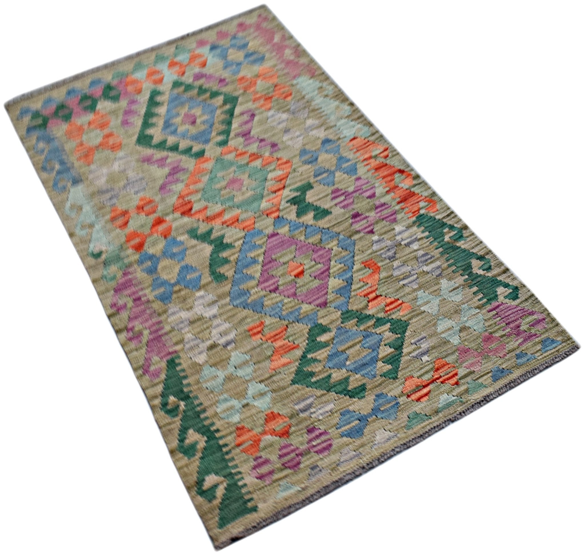 Handmade Afghan Maimana Kilim | 143 x 80 cm | 4'8" x 2'8" - Najaf Rugs & Textile