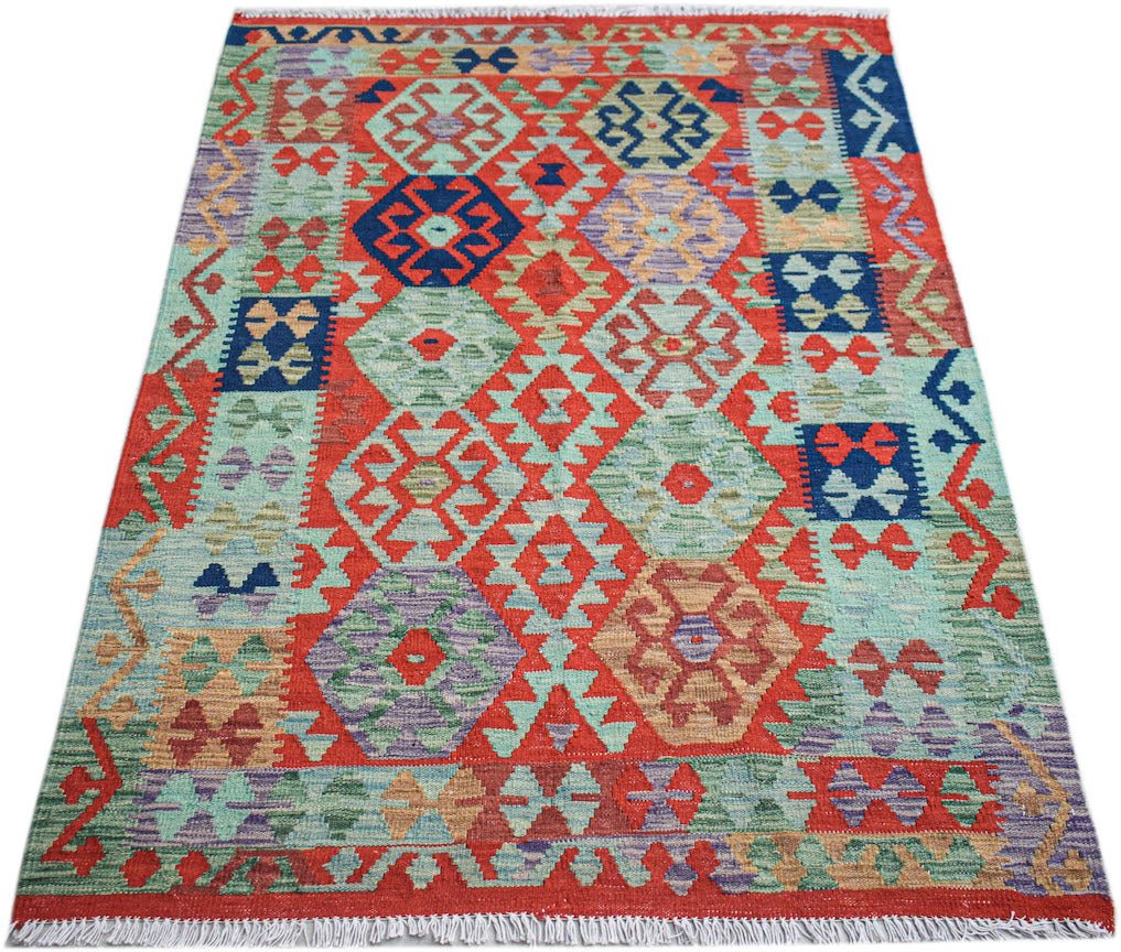 Handmade Afghan Maimana Kilim | 149 x 108 cm | 4'10" x 3'7" - Najaf Rugs & Textile