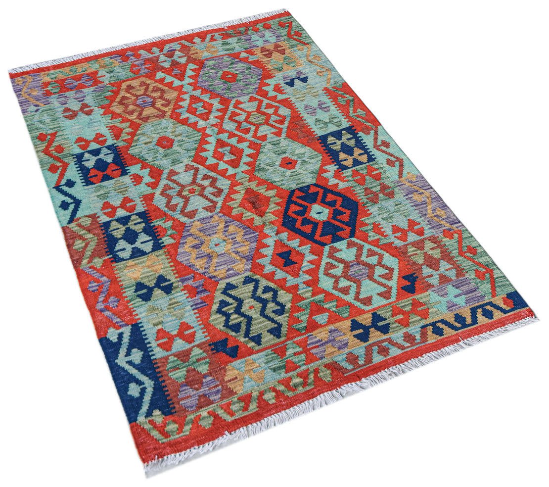 Handmade Afghan Maimana Kilim | 149 x 108 cm | 4'10" x 3'7" - Najaf Rugs & Textile