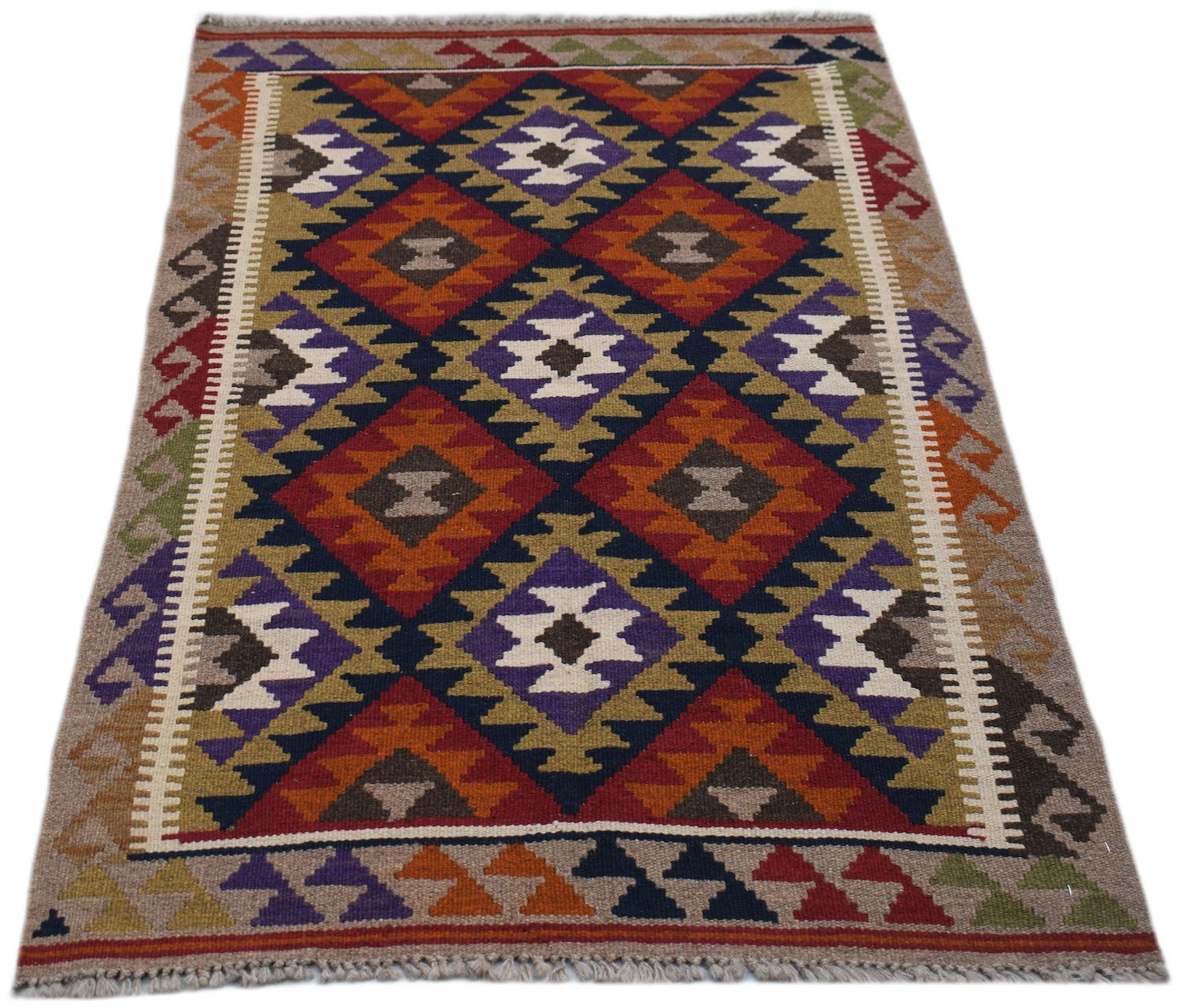 Handmade Afghan Maimana Kilim | 150 x 96 cm | 4'11" x 3'2" - Najaf Rugs & Textile