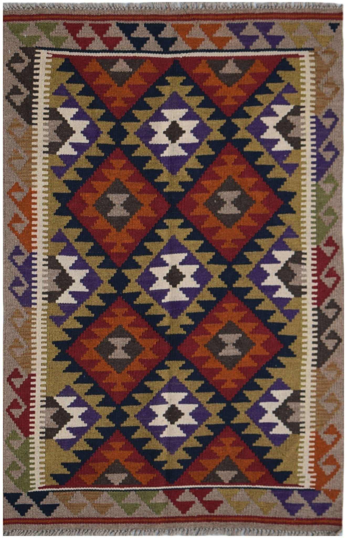 Handmade Afghan Maimana Kilim | 150 x 96 cm | 4'11" x 3'2" - Najaf Rugs & Textile