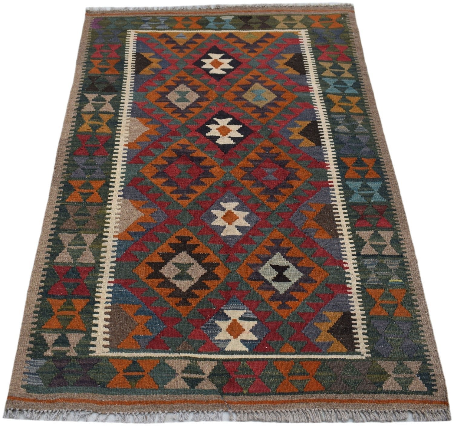 Handmade Afghan Maimana Kilim | 151 x 104 cm | 4'11" x 3'5" - Najaf Rugs & Textile