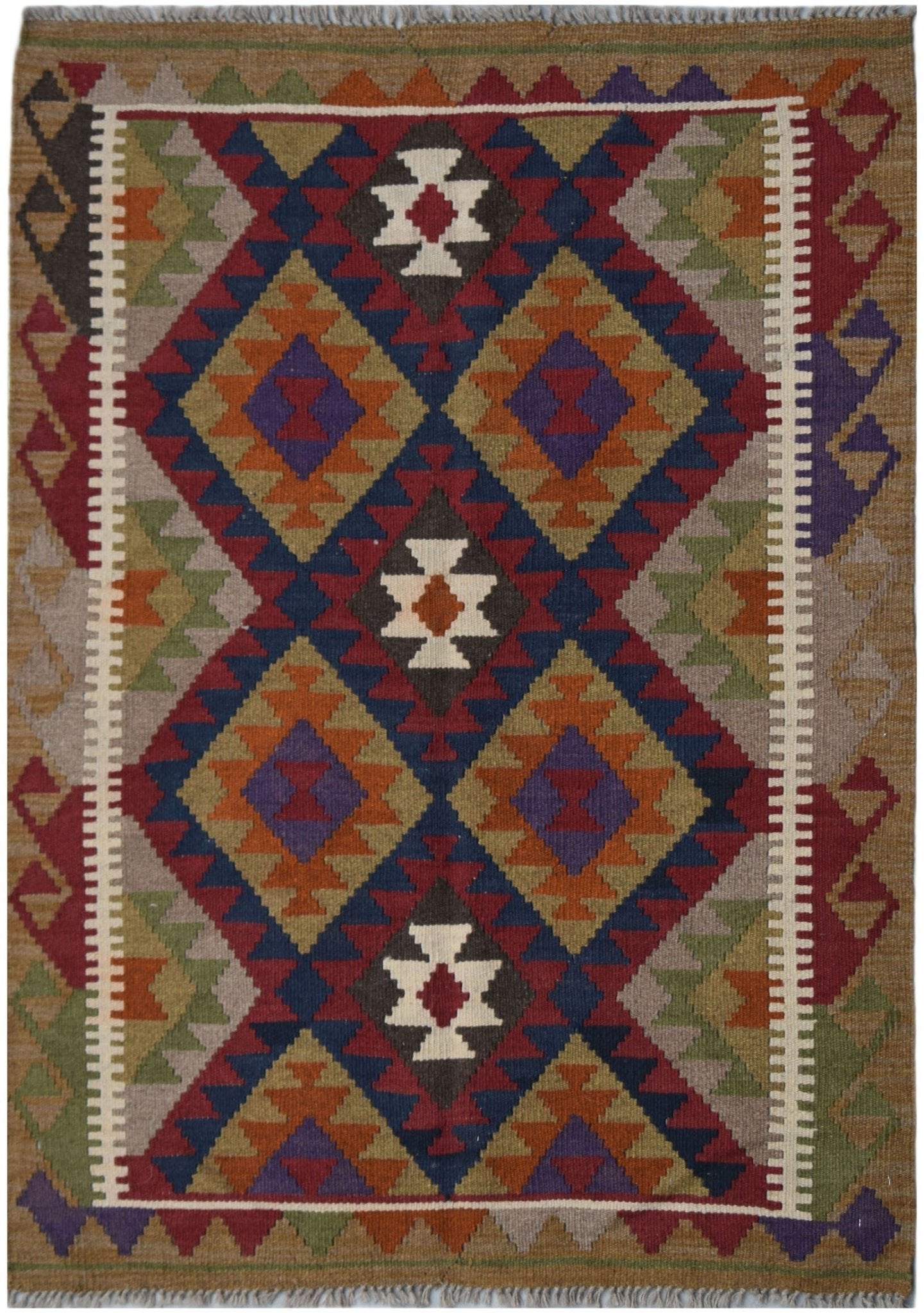 Handmade Afghan Maimana Kilim | 154 x 112 cm | 5' x 3'8" - Najaf Rugs & Textile