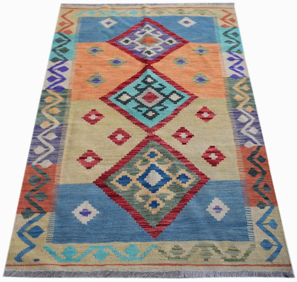 Handmade Afghan Maimana Kilim | 160 x 103 cm | 5'3" x 3'5" - Najaf Rugs & Textile