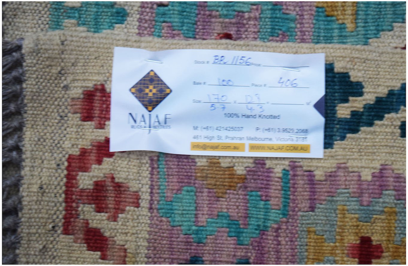 Handmade Afghan Maimana Kilim | 170 x 129 cm | 5'7" x 4'3" - Najaf Rugs & Textile