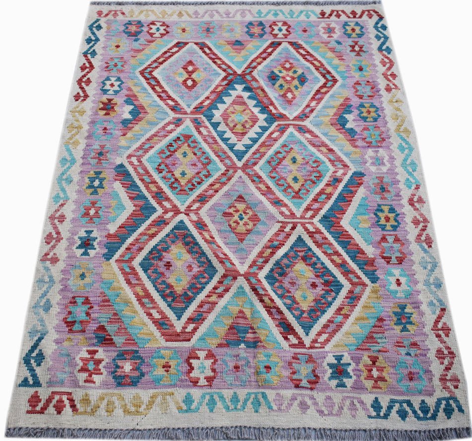 Handmade Afghan Maimana Kilim | 170 x 129 cm | 5'7" x 4'3" - Najaf Rugs & Textile