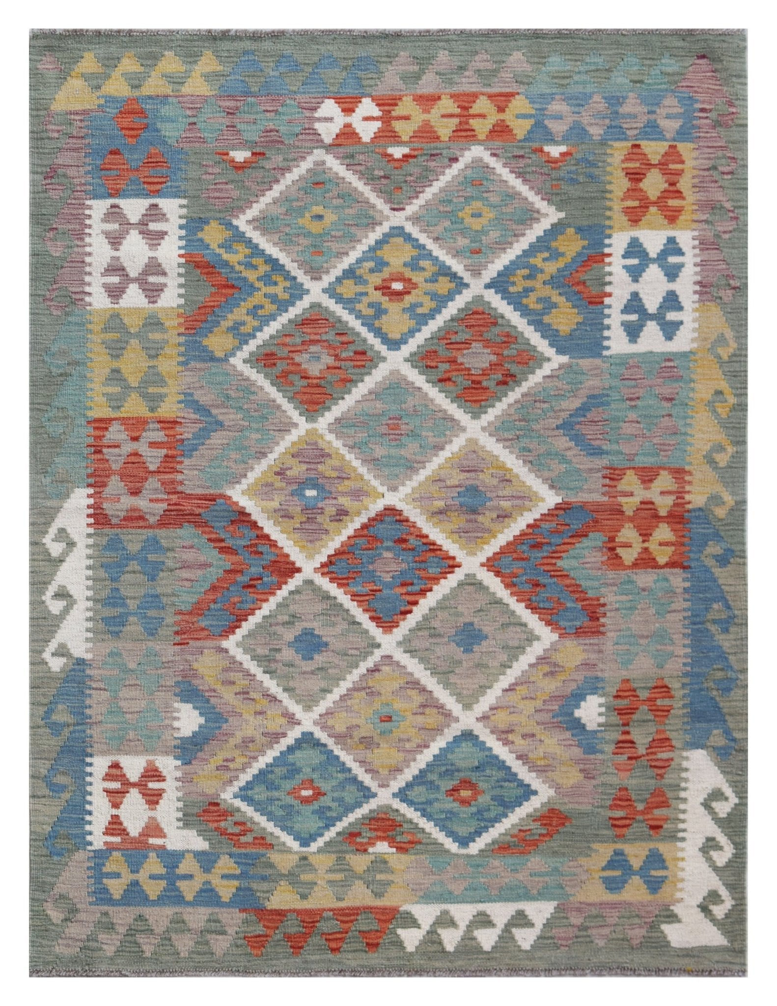 Handmade Afghan Maimana Kilim | 172 x 121 cm | 5'8" x 4' - Najaf Rugs & Textile