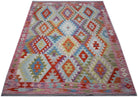 Handmade Afghan Maimana Kilim | 177 x 136 cm | 5'1" x 4'6" - Najaf Rugs & Textile