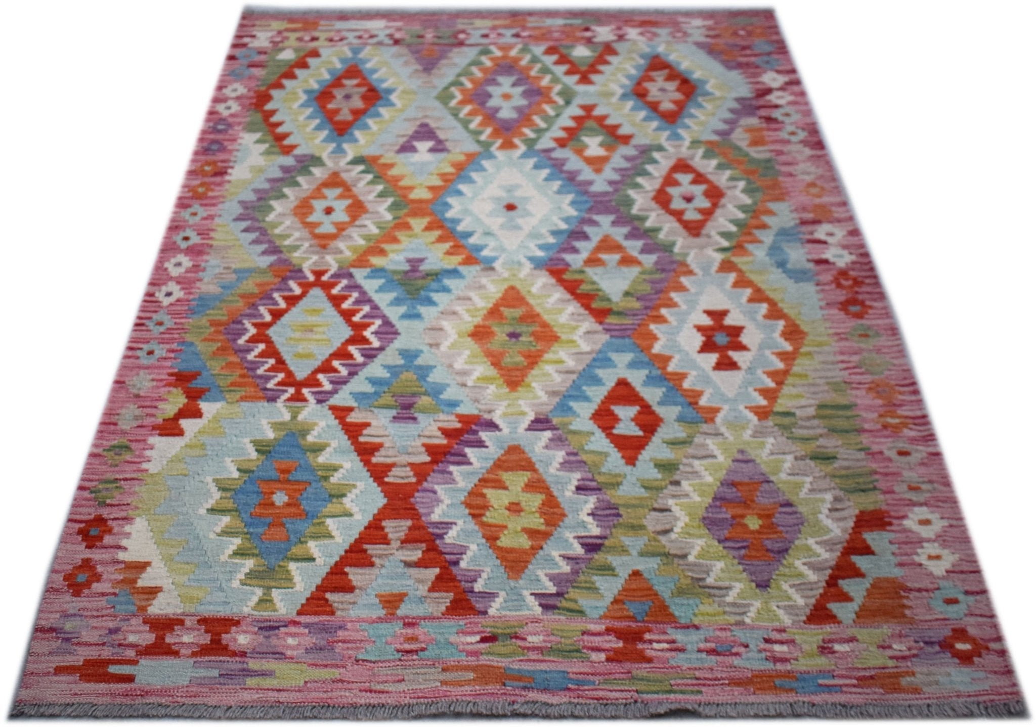 Handmade Afghan Maimana Kilim | 177 x 136 cm | 5'1" x 4'6" - Najaf Rugs & Textile