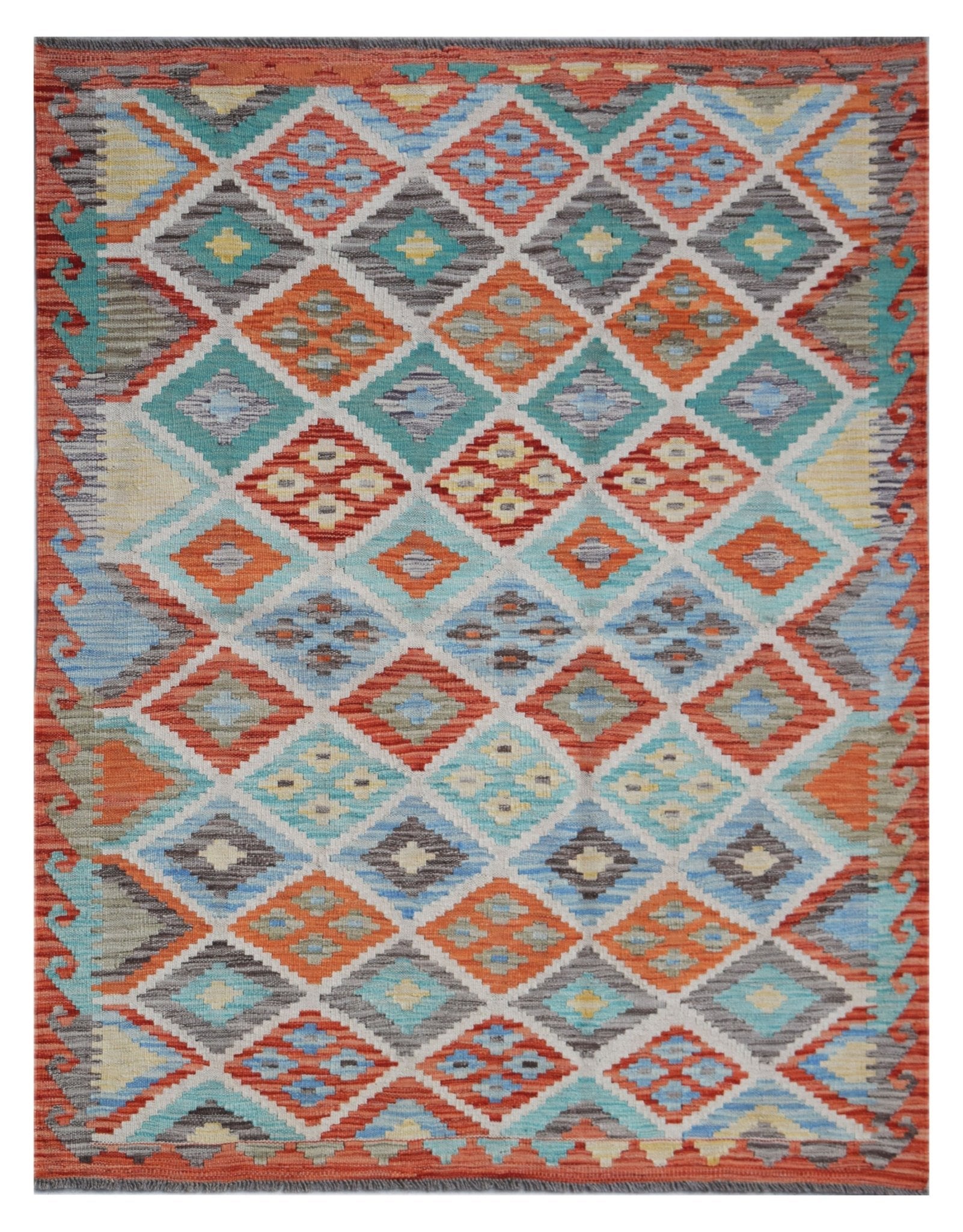 Handmade Afghan Maimana Kilim | 181 x 133 cm | 5'1" x 4'4" - Najaf Rugs & Textile