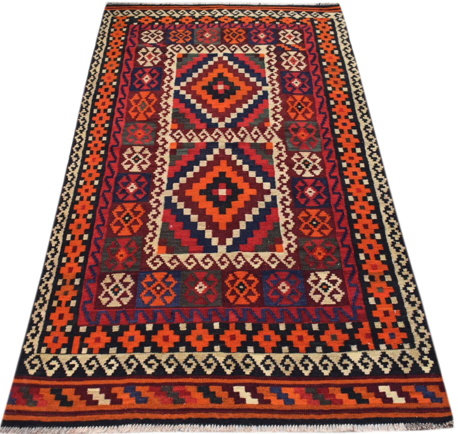 Handmade Afghan Maimana Kilim | 181 x 99 cm | 6' x 3'3" - Najaf Rugs & Textile