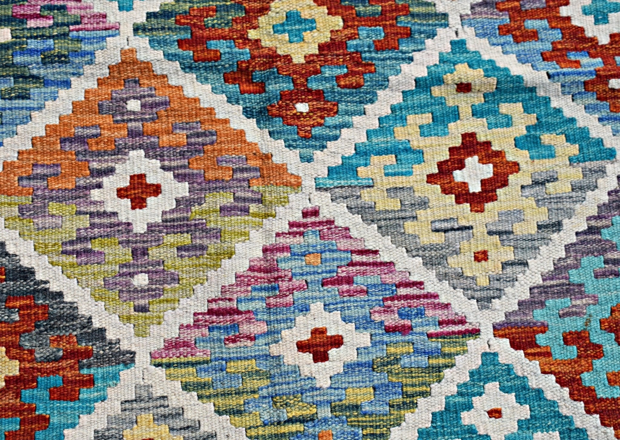 Handmade Afghan Maimana Kilim | 185 x 151 cm | 6'1" x 5' - Najaf Rugs & Textile