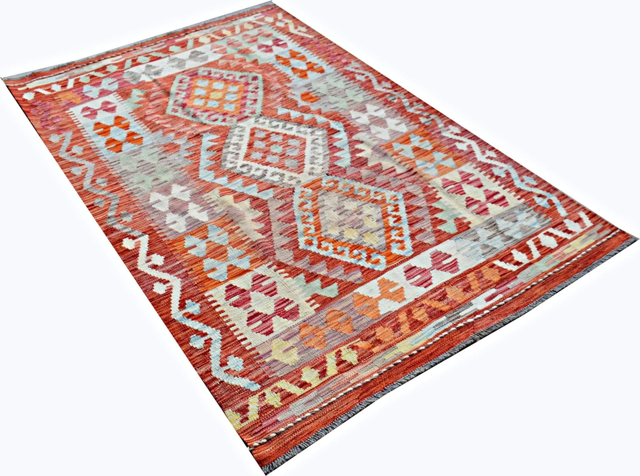 Handmade Afghan Maimana Kilim | 186 x 121 cm | 6'2" x 4' - Najaf Rugs & Textile