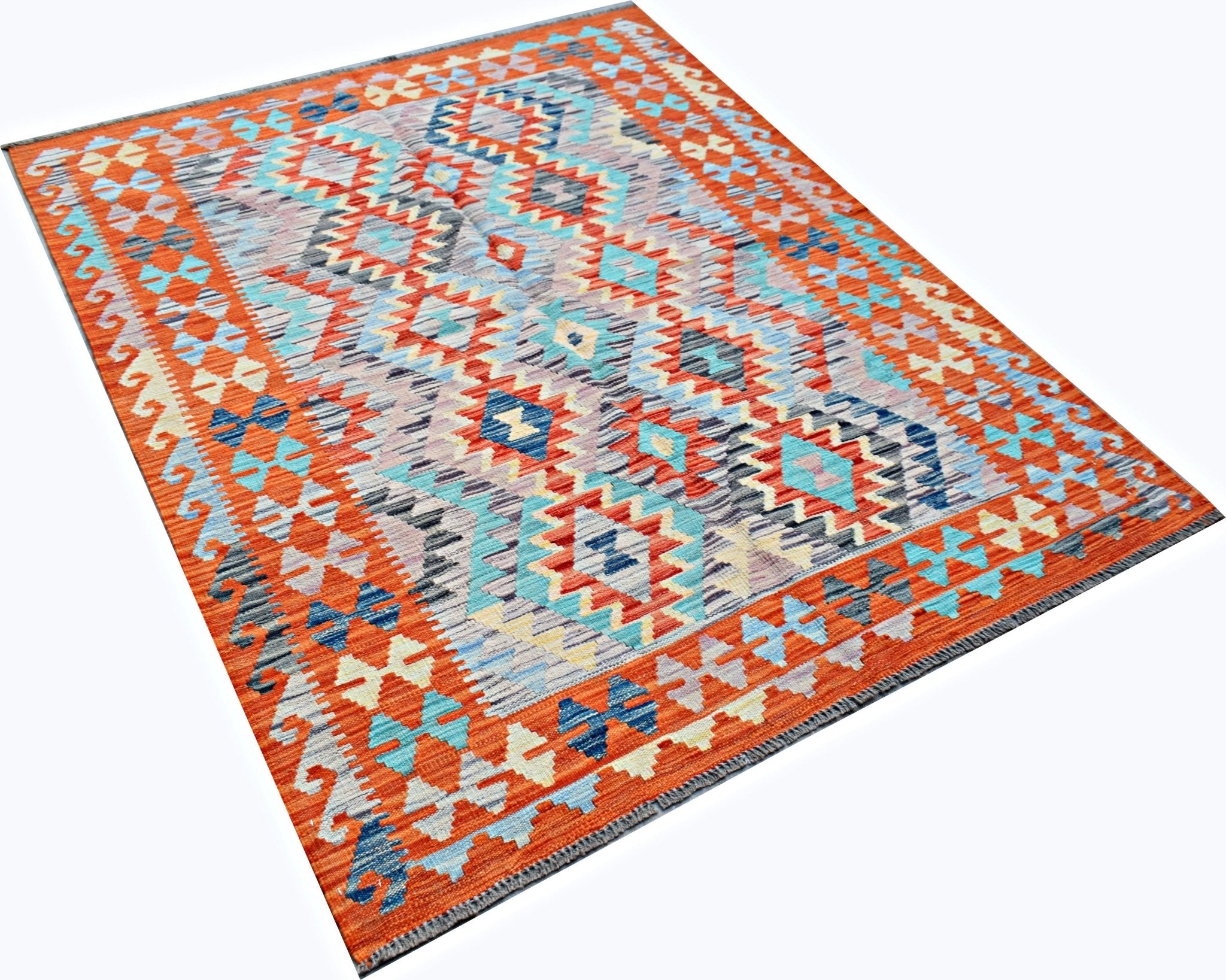 Handmade Afghan Maimana Kilim | 186 x 144 cm | 6'2" x 4'9" - Najaf Rugs & Textile