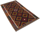 Handmade Afghan Maimana Kilim | 193 x 104 cm | 6'4" x 3'5" - Najaf Rugs & Textile