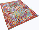 Handmade Afghan Maimana Kilim | 194 x 155 cm | 6'5" x 5'1" - Najaf Rugs & Textile