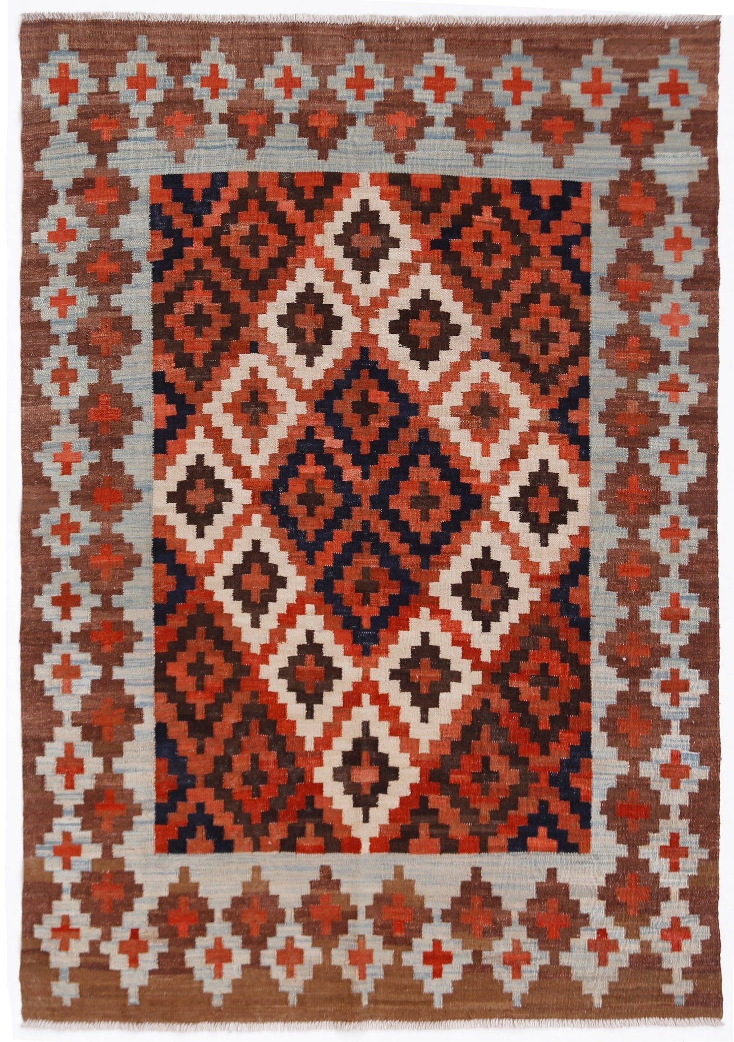 Handmade Afghan Maimana Kilim | 195 x 145 cm | 6'5" x 4'9" - Najaf Rugs & Textile