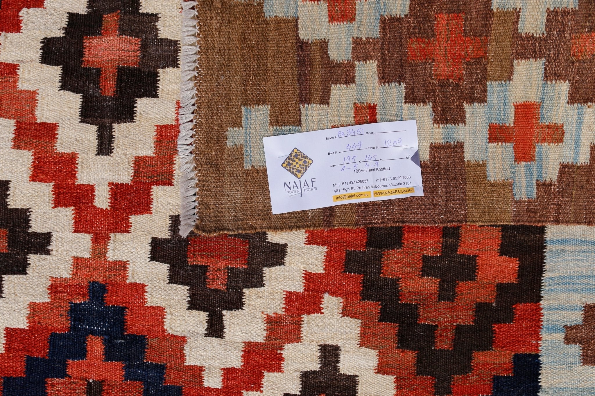 Handmade Afghan Maimana Kilim | 195 x 145 cm | 6'5" x 4'9" - Najaf Rugs & Textile