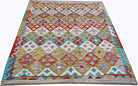 Handmade Afghan Maimana Kilim | 195 x 159 cm | 6'5" x 5'3" - Najaf Rugs & Textile