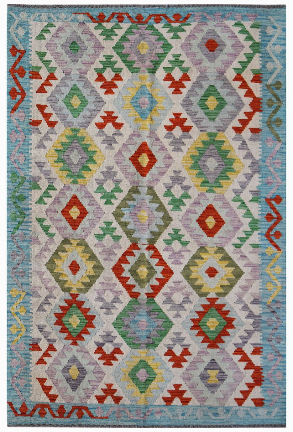 Handmade Afghan Maimana Kilim | 196 x 129 cm | 6'5" x 4'3" - Najaf Rugs & Textile