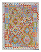 Handmade Afghan Maimana Kilim | 196 x 149 cm | 6'5" x 4'11" - Najaf Rugs & Textile