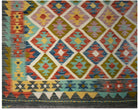 Handmade Afghan Maimana Kilim | 196 x 153 cm | 6'5" x 5'1" - Najaf Rugs & Textile