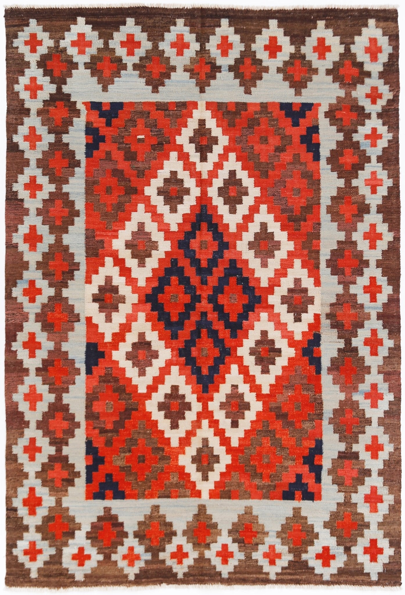 Handmade Afghan Maimana Kilim | 198 x 142 cm | 6'6" x 4'8" - Najaf Rugs & Textile