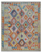 Handmade Afghan Maimana Kilim | 199 x 152 cm | 6'7" x 5' - Najaf Rugs & Textile