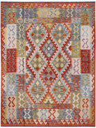 Handmade Afghan Maimana Kilim | 199 x 153 cm | 6'6" x 5' - Najaf Rugs & Textile