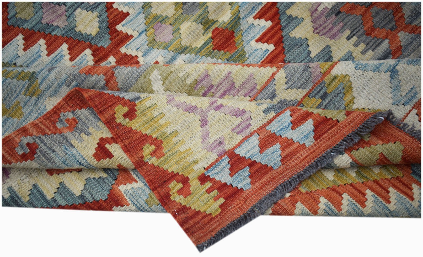 Handmade Afghan Maimana Kilim | 199 x 153 cm | 6'6" x 5' - Najaf Rugs & Textile