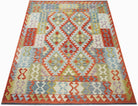 Handmade Afghan Maimana Kilim | 199 x 153 cm | 6'6" x 5' - Najaf Rugs & Textile